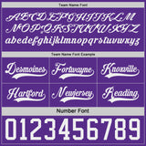 Custom Purple-White Reversible Double Side Hockey Jersey