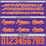 Custom Purple Orange-White Reversible Double Side Hockey Jersey
