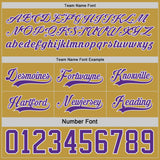 Custom Purple Old Gold-White Reversible Double Side Hockey Jersey