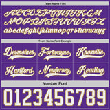 Custom Purple White-Old Gold Reversible Double Side Hockey Jersey