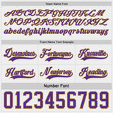 Custom Purple White-Old Gold Reversible Double Side Hockey Jersey