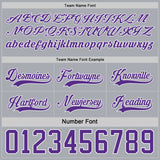 Custom Purple White-Gray Reversible Double Side Hockey Jersey