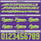 Custom Purple Neon Green-White Reversible Double Side Hockey Jersey