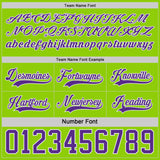 Custom Purple Neon Green-White Reversible Double Side Hockey Jersey