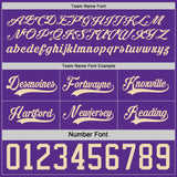 Custom Purple-Cream Reversible Double Side Hockey Jersey