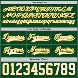 Custom Green White-Gold Reversible Double Side Hockey Jersey