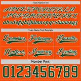 Custom Green Orange-White Reversible Double Side Hockey Jersey