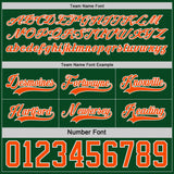 Custom Green Orange-White Reversible Double Side Hockey Jersey
