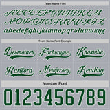 Custom Green White-Gray Reversible Double Side Hockey Jersey