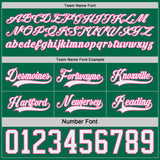 Custom Kelly Green White-Pink Reversible Double Side Hockey Jersey