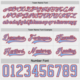 Custom Light Blue White-Red Reversible Double Side Hockey Jersey
