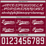 Custom Maroon-White Reversible Double Side Hockey Jersey