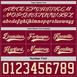 Custom Maroon-Cream Reversible Double Side Hockey Jersey