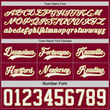 Custom Maroon White-Old Gold Reversible Double Side Hockey Jersey