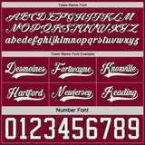 Custom Maroon White-Black Reversible Double Side Hockey Jersey