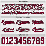 Custom Maroon White-Black Reversible Double Side Hockey Jersey