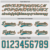 Custom Teal Orange-White Reversible Double Side Hockey Jersey