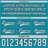 Custom Teal White-Black Reversible Double Side Hockey Jersey
