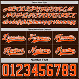 Custom Brown Orange-White Reversible Double Side Hockey Jersey