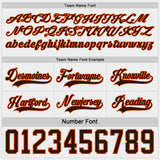 Custom Brown Orange-White Reversible Double Side Hockey Jersey