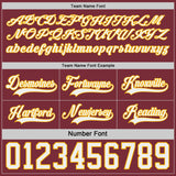 Custom Burgundy White-Gold Reversible Double Side Hockey Jersey