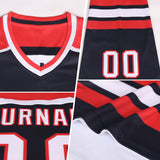 Custom Powder Blue White-Red Reversible Double Side Hockey Jersey