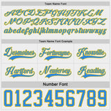 Custom Powder Blue White-Yellow Reversible Double Side Hockey Jersey
