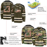 Custom Olive Camo Reversible Double Side Hockey Jersey