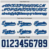 Custom Blue White-Navy Reversible Double Side Hockey Jersey