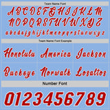 Custom Red Light Blue White-Gray Side Panel Stripe Geometric Triangle Gradient Dot Reversible Double Side Sublimation Basketball Set Jersey