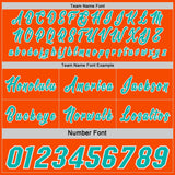 Custom Orange Aqua-White Side Panel Stripe Geometric Triangle Gradient Dot Reversible Double Side Sublimation Basketball Set Jersey