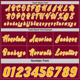 Custom Maroon Gold-White Side Panel Stripe Geometric Triangle Gradient Dot Reversible Double Side Sublimation Basketball Set Jersey