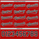 Custom Black Red-White Reversible Pullover Baseball Jersey Shirt