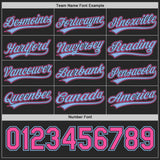 Custom Black Pink-Light Blue Reversible Pullover Baseball Jersey Shirt