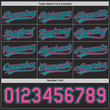 Custom Black Pink-Teal Reversible Pullover Baseball Jersey Shirt