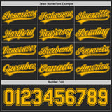 Custom Black-Gold Reversible Pullover Baseball Jersey Shirt