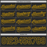 Custom Black-Gold Reversible Pullover Baseball Jersey Shirt