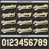 Custom Black White-Old Gold Reversible Pullover Baseball Jersey Shirt