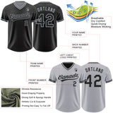 Custom Black-Gray Reversible Pullover Baseball Jersey Shirt