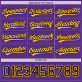 Custom Black Purple-Gold Reversible Pullover Baseball Jersey Shirt