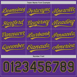 Custom Black Purple-Old Gold Reversible Pullover Baseball Jersey Shirt