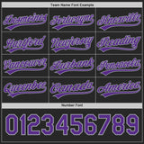 Custom Black Purple-Gray Reversible Pullover Baseball Jersey Shirt