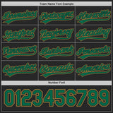 Custom Black Kelly Green-Old Gold Reversible Pullover Baseball Jersey Shirt