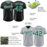 Custom Black Gray Reversible Pullover Baseball Jersey Shirt