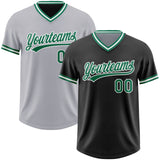 Custom Black Gray Reversible Pullover Baseball Jersey Shirt