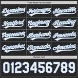 Custom Black White-Light Blue Reversible Pullover Baseball Jersey Shirt