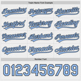 Custom Black White-Light Blue Reversible Pullover Baseball Jersey Shirt