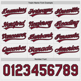 Custom Black White-Crimson Reversible Pullover Baseball Jersey Shirt