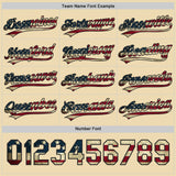 Custom Black Vintage USA Flag Cream-Crimson Reversible Pullover Baseball Jersey Shirt