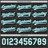 Custom Black White-Teal Reversible Pullover Baseball Jersey Shirt